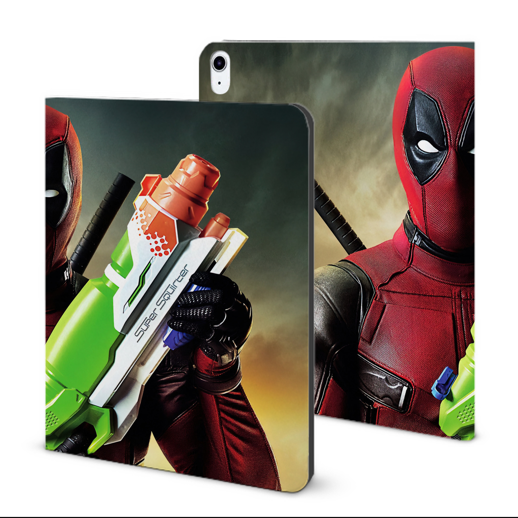（画像用） Deadpool デッドプール IPad ケース ブック型 PUレザー TPU 耐衝撃 軽量 薄型 ペン収納なし 全面保護 IPad 各モデル対応